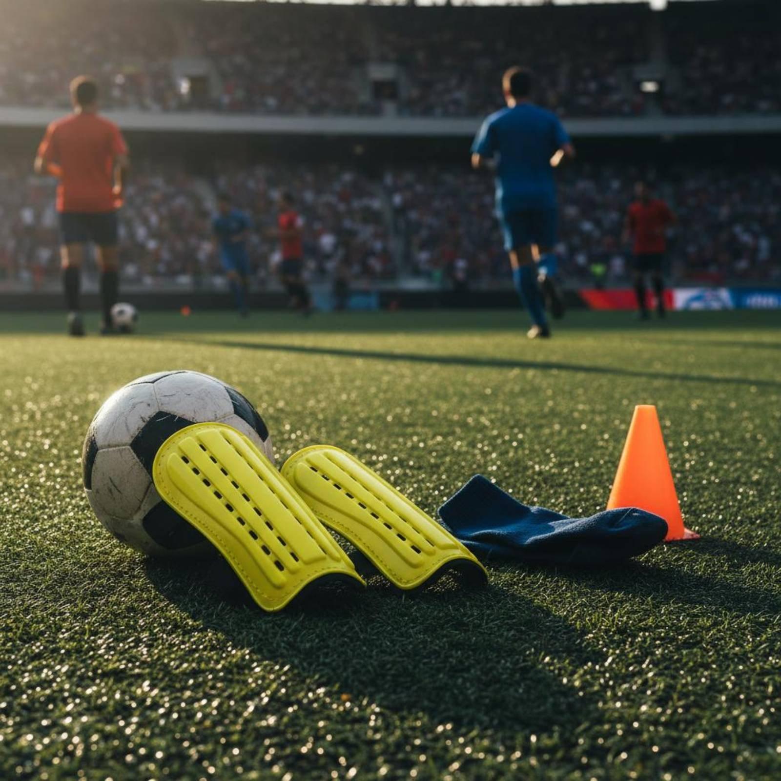 Sports Equipment Football - 패스너 스트랩이 있는 축구 정강이 보호대,
