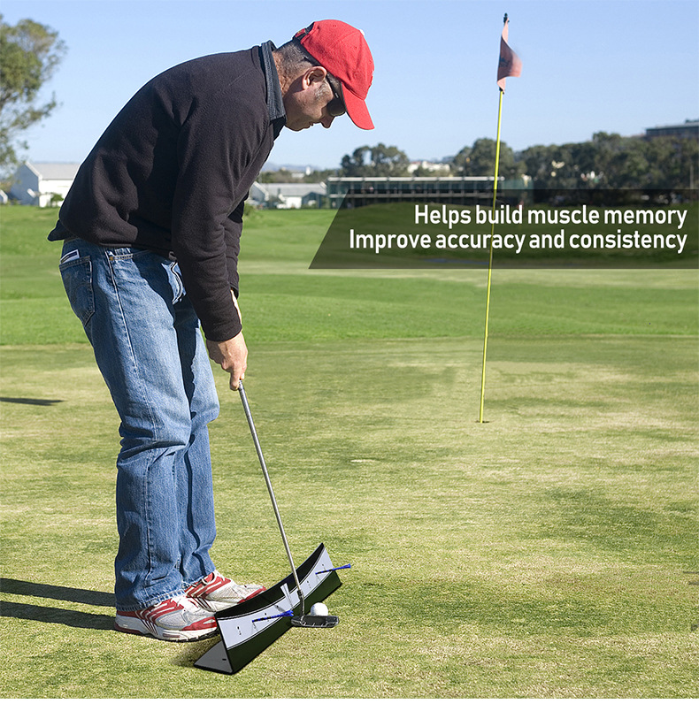 Golf Putting Mat - 골프 퍼팅 트랙 레일 골프 훈련
