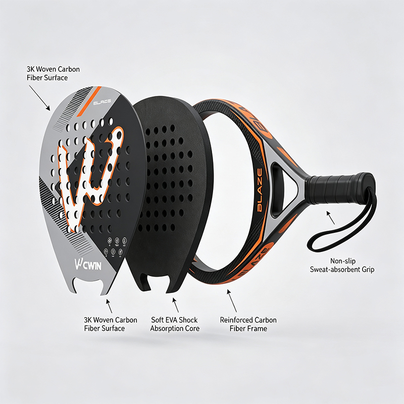 CWIN BLAZE 패들 라켓 3K 직조 카본 섬유 소 - Badminton Racket Carbon 리뷰 및 가격