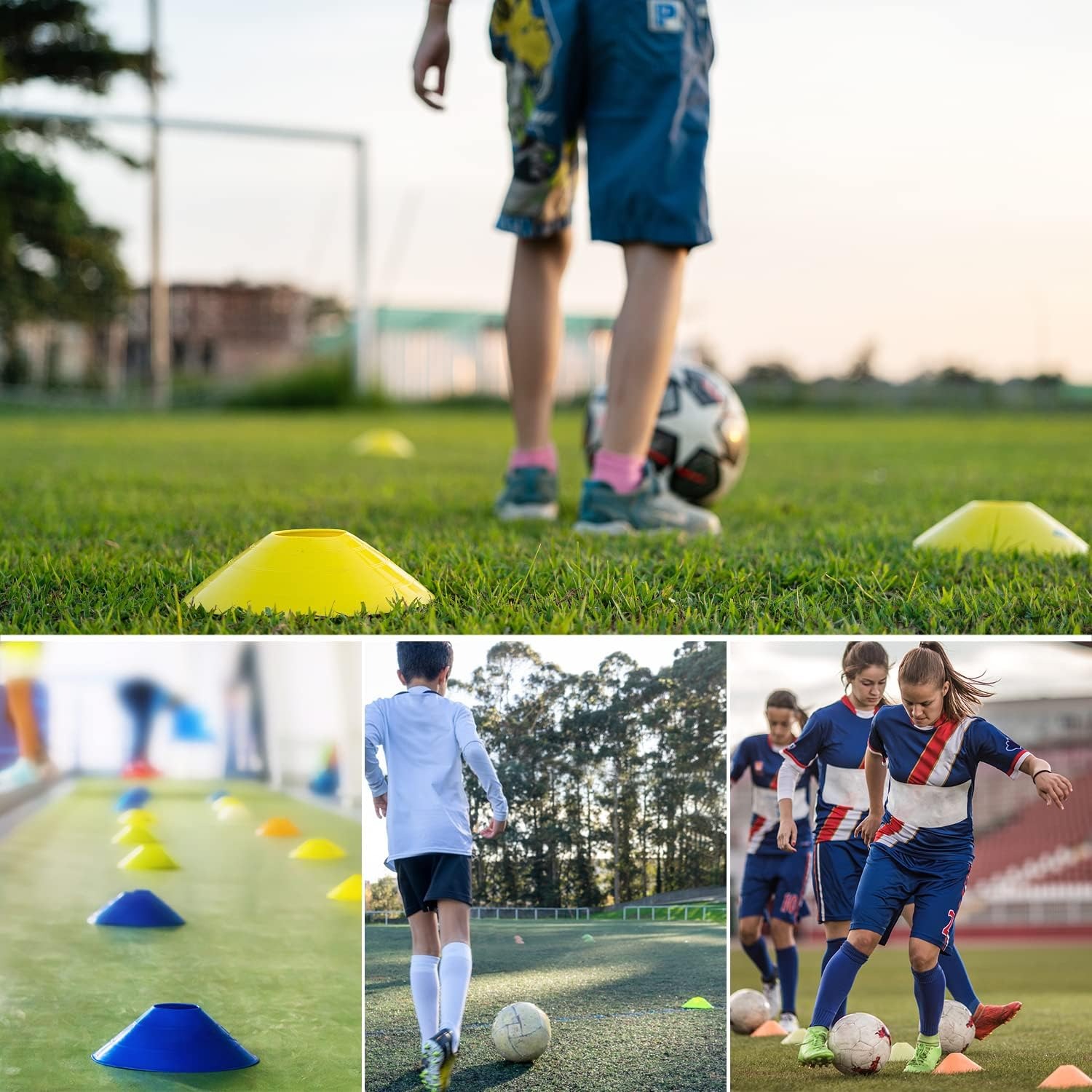 5개 축구 훈련 플레이트 축구 콘 민첩성 연습 필드 마 - Sports Equipment Football 리뷰 및 가격